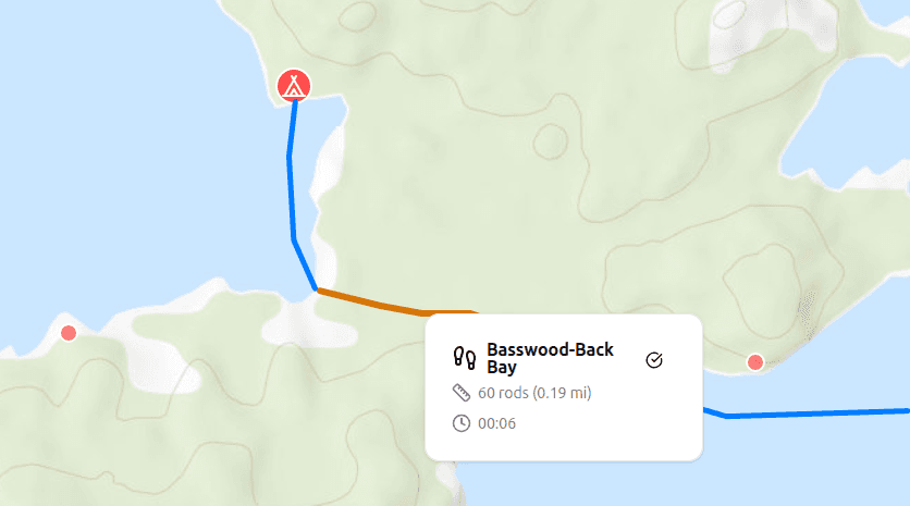 A screenshot of the Canoe Compass application